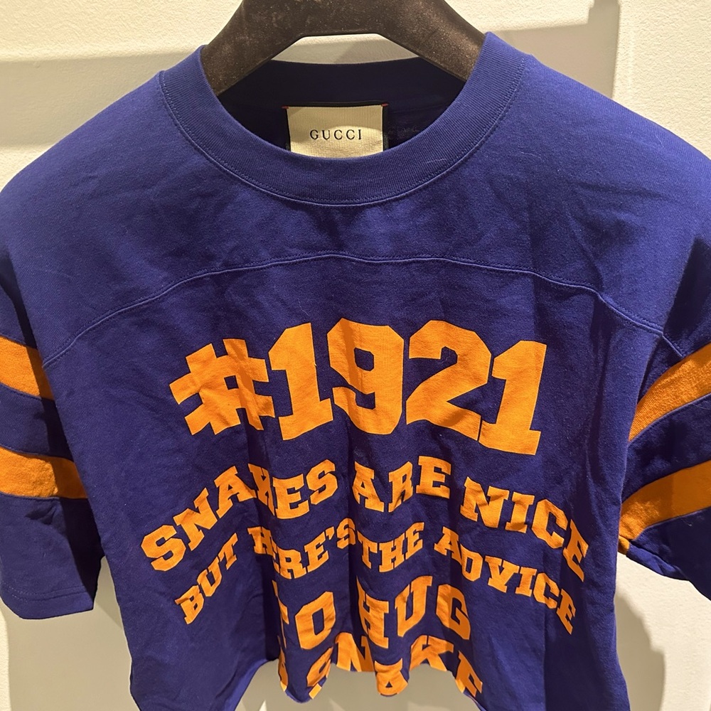 Gucci Blue and Orange Graphic Tee